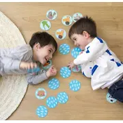 Puzzle APLI - Safari joc memorie in cutie de depozitare casuta, 24 piese