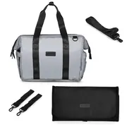 Geanta multifunctionala pentru parinti skiddou inger, normandic dream, gri sk_2080022