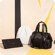 Geanta multifunctionala pentru parinti skiddou inger, onyz leather, negru sk_2080023