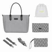 Geanta multifunctionala pentru parinti skiddou ingrid, evening shadow, gri-negru sk_2080033