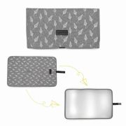 Geanta multifunctionala pentru parinti skiddou ingrid, evening shadow, gri-negru sk_2080033