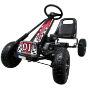 Kart cu pedale gokart, 3-7 ani, roti gonflabile, g1 r-sport - negru edeedia15negru