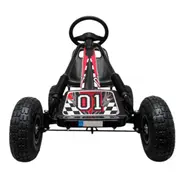 Kart cu pedale gokart, 3-7 ani, roti gonflabile, g1 r-sport - negru edeedia15negru