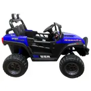 Masinuta electrica cu telecomanda auto x16, 110x70x68 cm, varsta 1-5 ani, roti eva, scaun din piele eco, putere 90w, r-sport - albastru edeedibbh016lalbastru