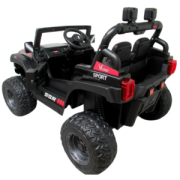 Masinuta electrica cu telecomanda auto x16, 110x70x68 cm, varsta 1-5 ani, roti eva, scaun din piele eco, putere 90w, r-sport - negru edeedibbh016lnegru