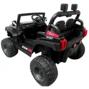 Masinuta electrica cu telecomanda auto x16, 110x70x68 cm, varsta 1-5 ani, roti eva, scaun din piele eco, putere 90w, r-sport - negru edeedibbh016lnegru