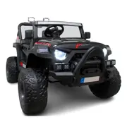 Masinuta electrica cu telecomanda auto x16, 110x70x68 cm, varsta 1-5 ani, roti eva, scaun din piele eco, putere 90w, r-sport - negru edeedibbh016lnegru