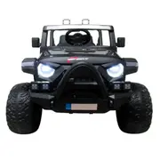 Masinuta electrica cu telecomanda auto x16, 110x70x68 cm, varsta 1-5 ani, roti eva, scaun din piele eco, putere 90w, r-sport - negru edeedibbh016lnegru