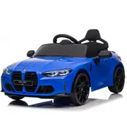 Masinuta electrica cu telecomanda bmw m4, 110x70x50 cm, varsta 1-5 ani, roti eva, scaun din piele eco, putere 90w - albastru edeedibmwm4albastru