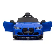 Masinuta electrica cu telecomanda bmw m4, 110x70x50 cm, varsta 1-5 ani, roti eva, scaun din piele eco, putere 90w - albastru edeedibmwm4albastru