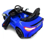 Masinuta electrica cu telecomanda bmw m4, 110x70x50 cm, varsta 1-5 ani, roti eva, scaun din piele eco, putere 90w - albastru edeedibmwm4albastru