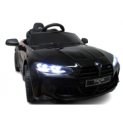 Masinuta electrica cu telecomanda bmw m4, 110x70x50 cm, varsta 1-5 ani, roti eva, scaun din piele eco, putere 90w - negru edeedibmwm4negru