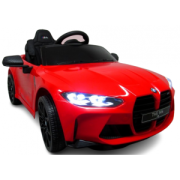 Masinuta electrica cu telecomanda bmw m4, 110x70x50 cm, varsta 1-5 ani, roti eva, scaun din piele eco, putere 90w - rosu edeedibmwm4rosu