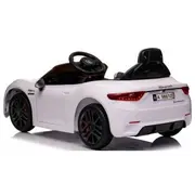 Masinuta electrica cu telecomanda maserati granturismo, 99x59.5x44 cm, varsta 1-4 ani, roti eva, scaun din piele eco, putere 90w - alb edeedimaseratigtalb
