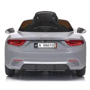 Masinuta electrica cu telecomanda maserati granturismo, 99x59.5x44 cm, varsta 1-4 ani, roti eva, scaun din piele eco, putere 90w - gri edeedimaseratigtgri