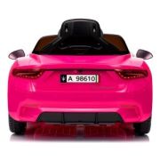 Masinuta electrica cu telecomanda maserati granturismo, 99x59.5x44 cm, varsta 1-4 ani, roti eva, scaun din piele eco, putere 90w - roz edeedimaseratigtroz