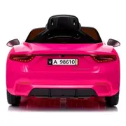 Masinuta electrica cu telecomanda maserati granturismo, 99x59.5x44 cm, varsta 1-4 ani, roti eva, scaun din piele eco, putere 90w - roz edeedimaseratigtroz