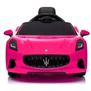 Masinuta electrica cu telecomanda maserati granturismo, 99x59.5x44 cm, varsta 1-4 ani, roti eva, scaun din piele eco, putere 90w - roz edeedimaseratigtroz