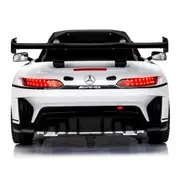 Masinuta electrica cu telecomanda mercedes gt3 evo, 114x69x45 cm, varsta 1-5 ani, roti eva, scaun din piele eco, putere 90w - alb edeedigt3evoalb