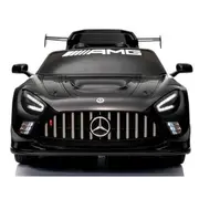 Masinuta electrica cu telecomanda mercedes gt3 evo, 114x69x45 cm, varsta 1-5 ani, roti eva, scaun din piele eco, putere 90w - negru edeedigt3evonegru