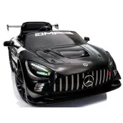 Masinuta electrica cu telecomanda mercedes gt3 evo, 114x69x45 cm, varsta 1-5 ani, roti eva, scaun din piele eco, putere 90w - negru edeedigt3evonegru