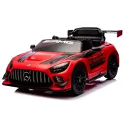 Masinuta electrica cu telecomanda mercedes gt3 evo, 114x69x45 cm, varsta 1-5 ani, roti eva, scaun din piele eco, putere 90w - rosu edeedigt3evorosu