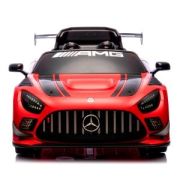 Masinuta electrica cu telecomanda mercedes gt3 evo, 114x69x45 cm, varsta 1-5 ani, roti eva, scaun din piele eco, putere 90w - rosu edeedigt3evorosu