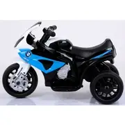 Motocicleta electrica pentru copii bmw s1000rr, 69x44x36.5 cm, varsta 1.5-4 ani, roti si scaun din plastic, putere 25w - albastru edeedibmws1000rralbastru