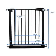 Poarta de siguranta din metal 79-83.5 cm r-sport s0 - negru edeedijlb328negru