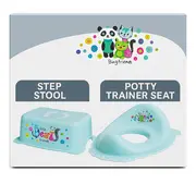 ,&oelig;  Set Complet Reductor Toaleta  + Inaltator Baie Antiderapant, Bear And Friends Mint ,   Maltex Baby Pjbc1923-1090