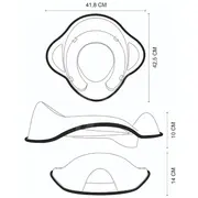 ,&oelig;  Set Complet Reductor Toaleta Cu Colac Moale + Inaltator Baie Antiderapant, Zebra Gri ,   Maltex Baby Pjbc7964-c3874