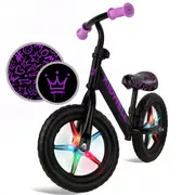 Bicicleta fara pedale cu led kidwell rebel - neon pink edeedirobirle03a1