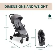 Carucior sport Chicco Urbino, Grayness (gri), de la nastere pana la 22Kg CHC8713826-8