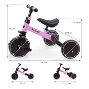 Tricicleta cu pedale 3 in 1 kidwell pico pink rose edeedirotrpic03a0