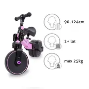 Tricicleta cu pedale 3 in 1 kidwell pico pink rose edeedirotrpic03a0