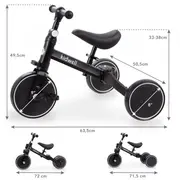 Tricicleta cu pedale 3 in 1 kidwell pico total black edeedirotrpic05a0