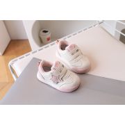 Adidasi albi pentru fetite - pink star mbsxz-p-777-3-sa46
