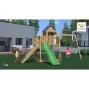 Complex joaca din lemn 7in1, pentru 10 copii,  fungoo treehouse natur - okefu05130pkx