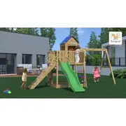 Complex joaca din lemn 7in1, pentru 10 copii,  fungoo treehouse natur - okefu05130pkx