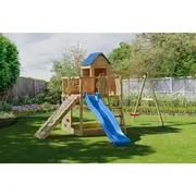 Complex joaca din lemn 7in1, pentru 10 copii,  fungoo treehouse natur - okefu05130pkx