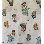 Lenjerie bumbac ranforce pat 3 piese copii 2-6 ani Dino pentru saltele 130x60 cm ASC6427968006815