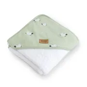 Prosop Baie Cu Gluga Bebelusi 0-5 Ani ,   Bumbac Certificat Oeko-tex  , 100x100 Cm, Funny Farm Pjb18ff51-038