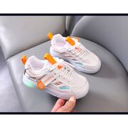 Adidasi albi cu dungi colorate si luminite md323-1-sa53