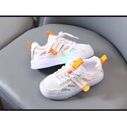 Adidasi albi cu dungi colorate si luminite md323-1-sa53