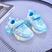 Adidasi bleu cu sidef alb si luminite - lolly md28-8-1-sa52