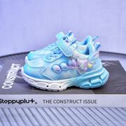 Adidasi bleu cu sidef alb si luminite - lolly md28-8-1-sa52