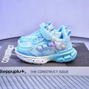 Adidasi bleu cu sidef alb si luminite - lolly md28-8-1-sa52