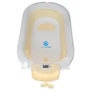 Cadita pliabila bej KidsCare, termometru, perna reductor, jucarii, protectie cap, cana pliabila SUPKC-CB311-beige