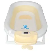Cadita pliabila bej KidsCare, termometru, perna reductor, jucarii, protectie cap, cana pliabila SUPKC-CB311-beige