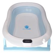 Cadita pliabila pentru bebelusi albastra KidsCare, termometru, perna reductor, jucarii, protectie cap, cana pliabila SUPKC-CB312-blue
